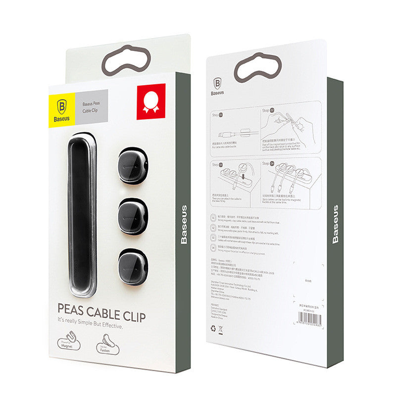 BASEUS Creative Mini Pea Clip Magnetic Wire Clip Mobile Phone Data Cable Anti-Winding Storage Clip