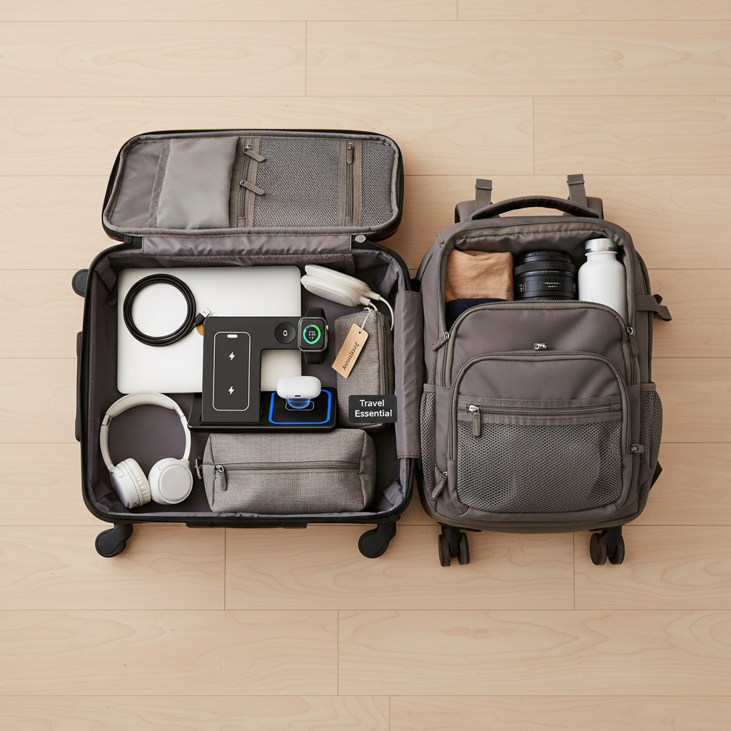 Packed in travel bag